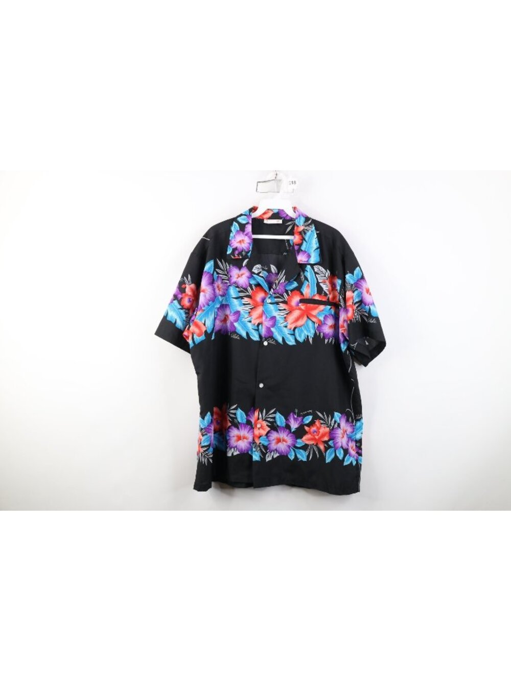 Vintage 70s Streetwear Mens XL Flower Hawaiian Beach Luau Button Shirt USA
